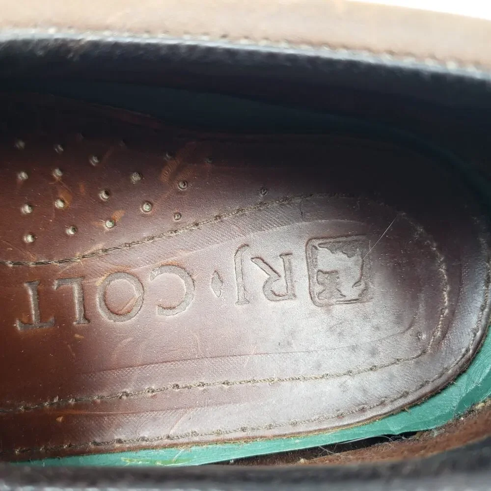 RJ Colt Schooner Mens Size 10.5 Brown Leather Lace Up Oxford Boat Shoes
